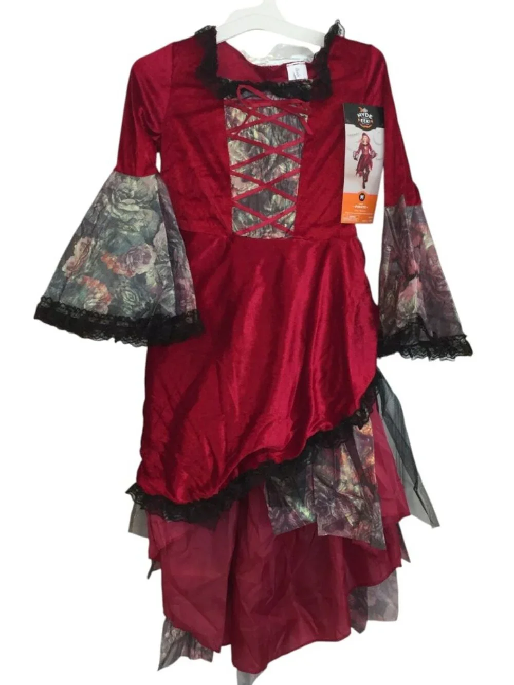 Hyde & EEK! Kids Medium 8 Red Velvet Pirate Dress & Banana Costume